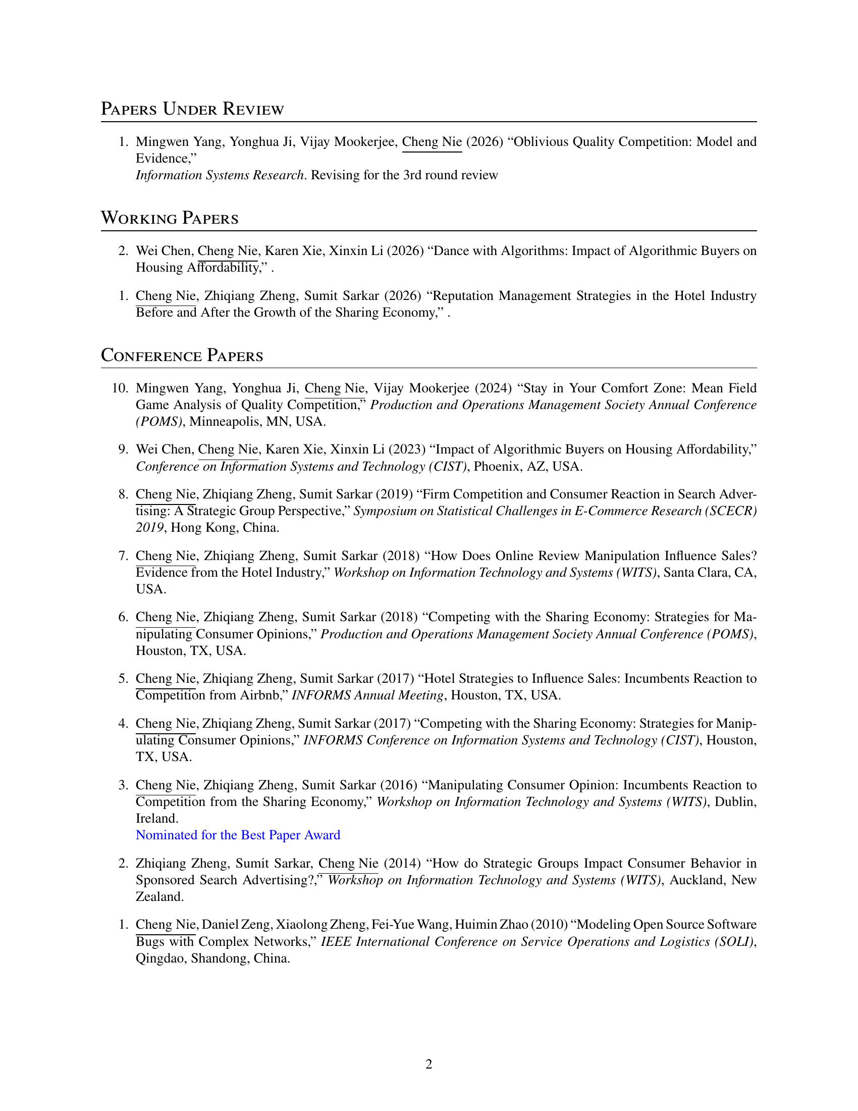 Curriculum Vitae, page 2 of 5